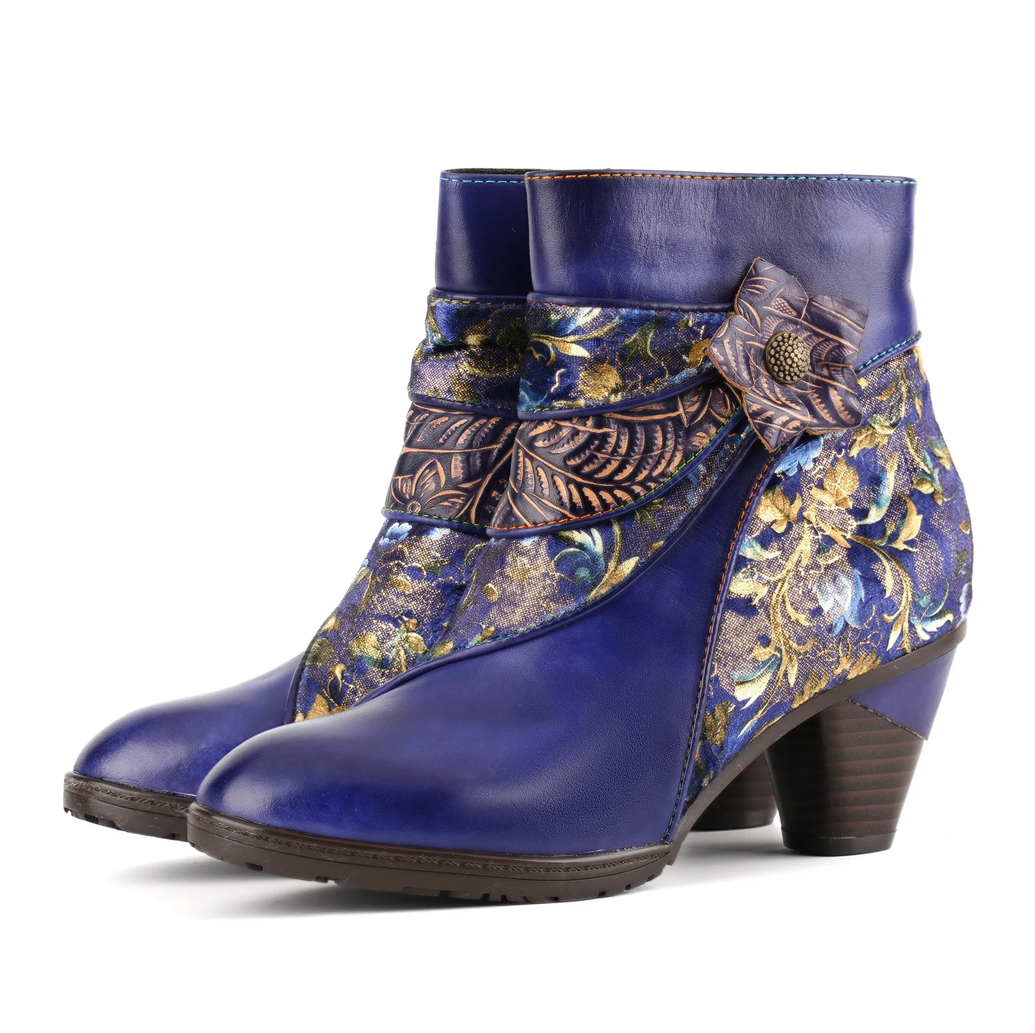 Handmade Nature Bloom Ankle Boots sold by superladystar product image thumbnail 2