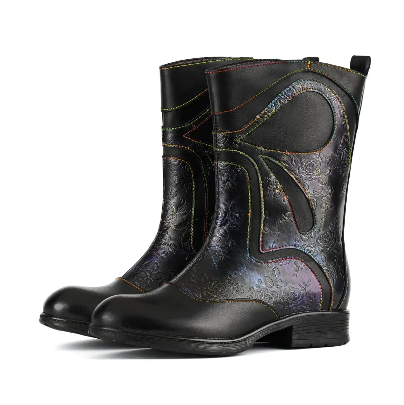 Handmade Iridescent Bloom Ankle Boots sold by superladystar