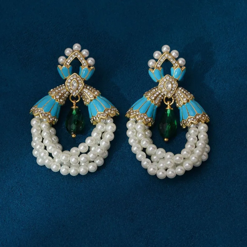 Vintage Pearl Tassel Earrings sold by superladystar