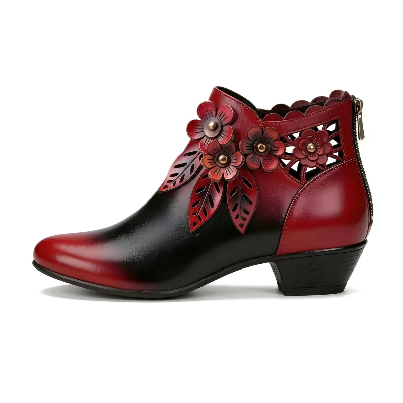 Blooming Elegance Floral Ankle Boots sold by superladystar