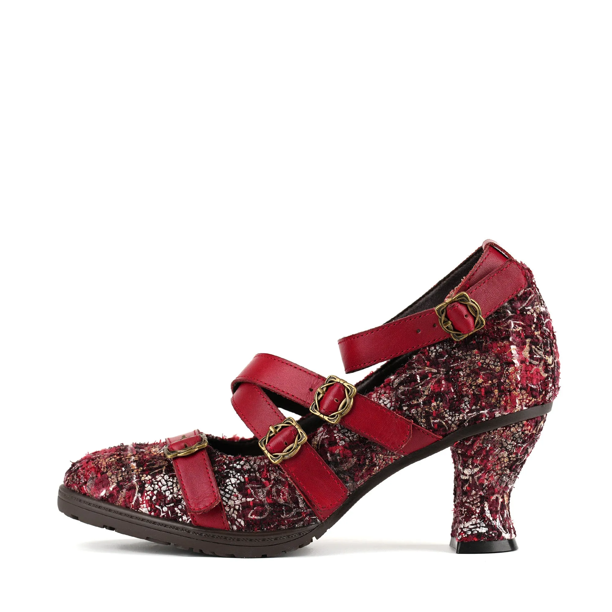 Vintage Lace Buckle Heeled Pumps sold by superladystar product image thumbnail 2