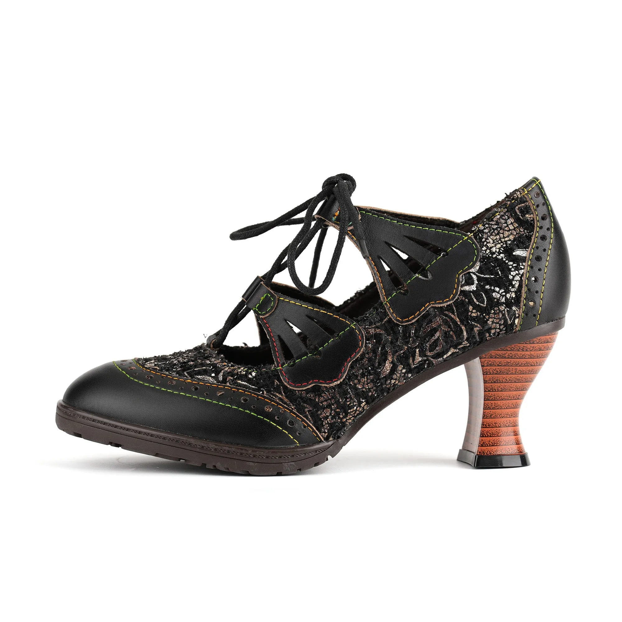 Vintage Charm Lace-Up Pumps sold by superladystar product image thumbnail 2