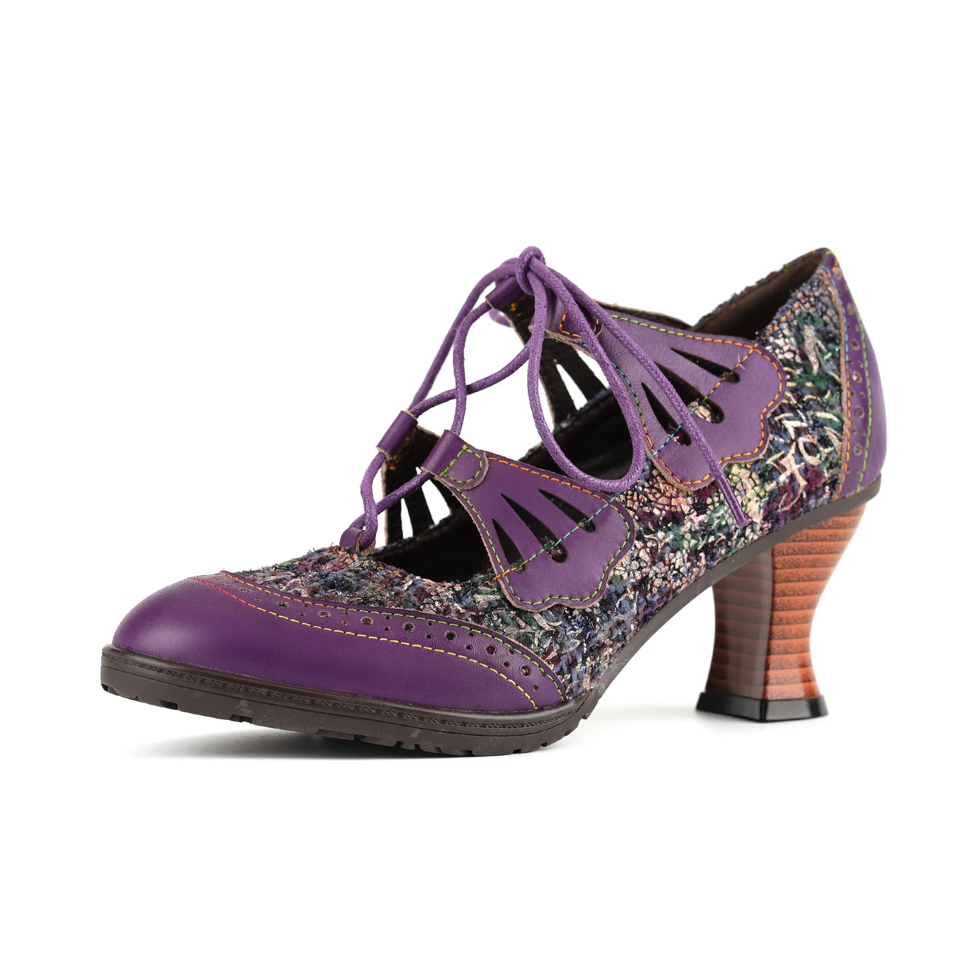 Vintage Charm Lace-Up Pumps sold by superladystar product image thumbnail 4