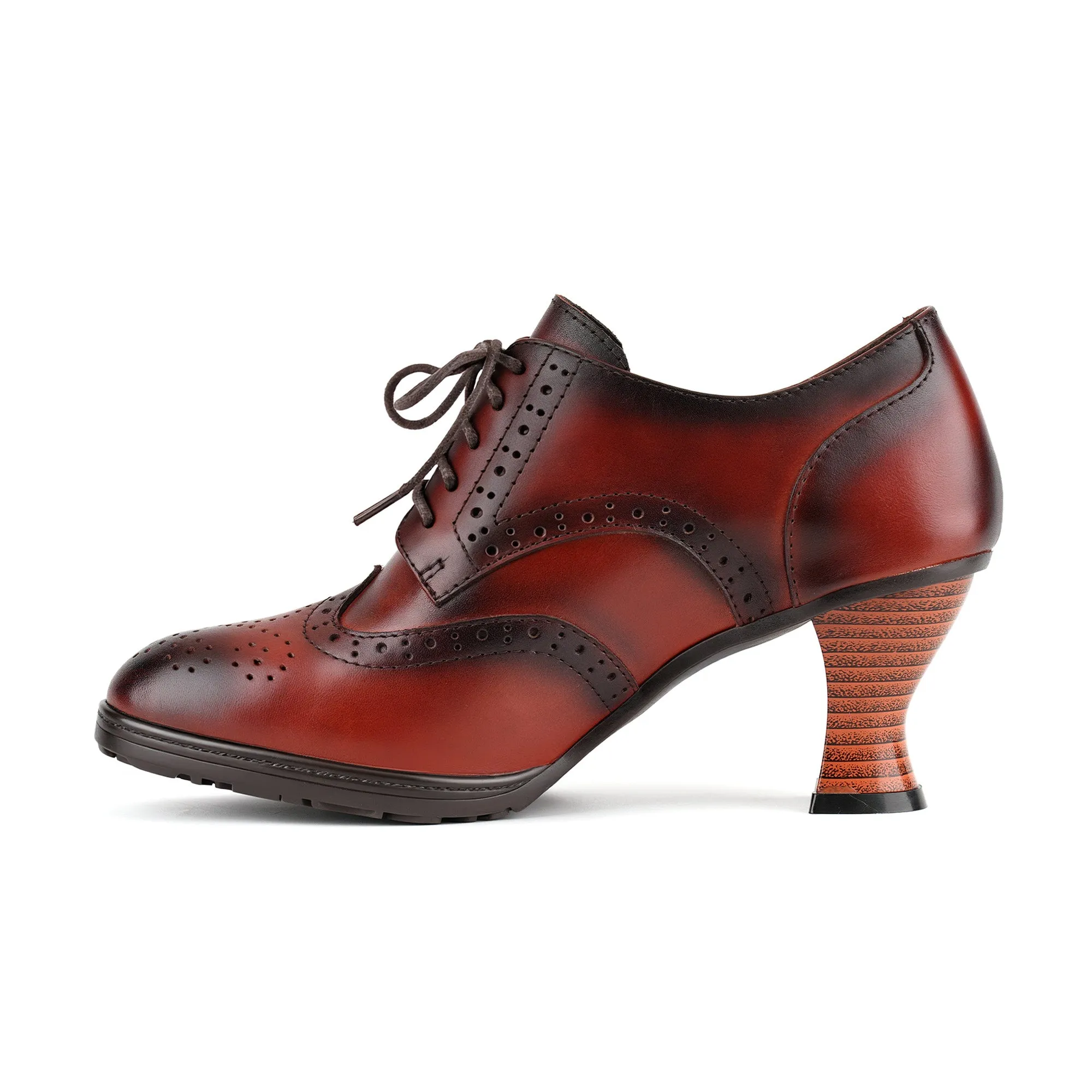 Vintage Oxford-Style Lace-Up Leather Pumps sold by superladystar product image thumbnail 5
