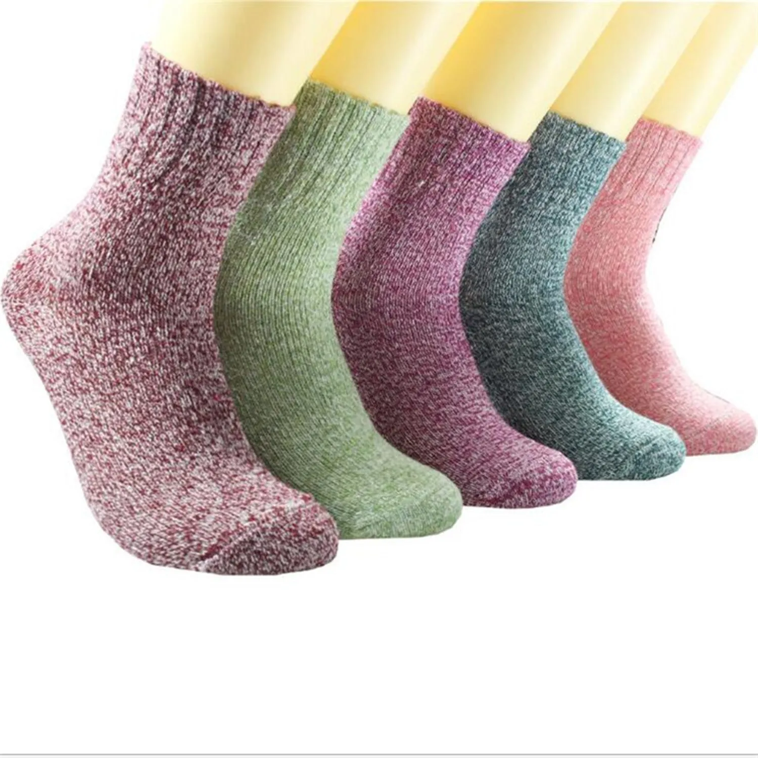 Pure Color Thick Warm Wool Socks sold by superladystar