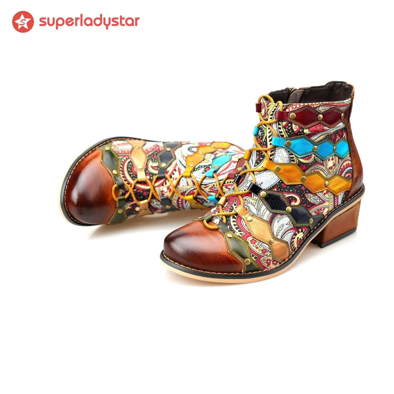 Vintage Handmade Romantic Exquisite Ankle Boots sold by superladystar product image thumbnail 3