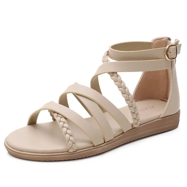 Bohemian Cross Strap Casual Flat Sandals sold by superladystar product image thumbnail 2