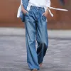 Vintage High-Waisted Wide-Leg Jeans sold by superladystar