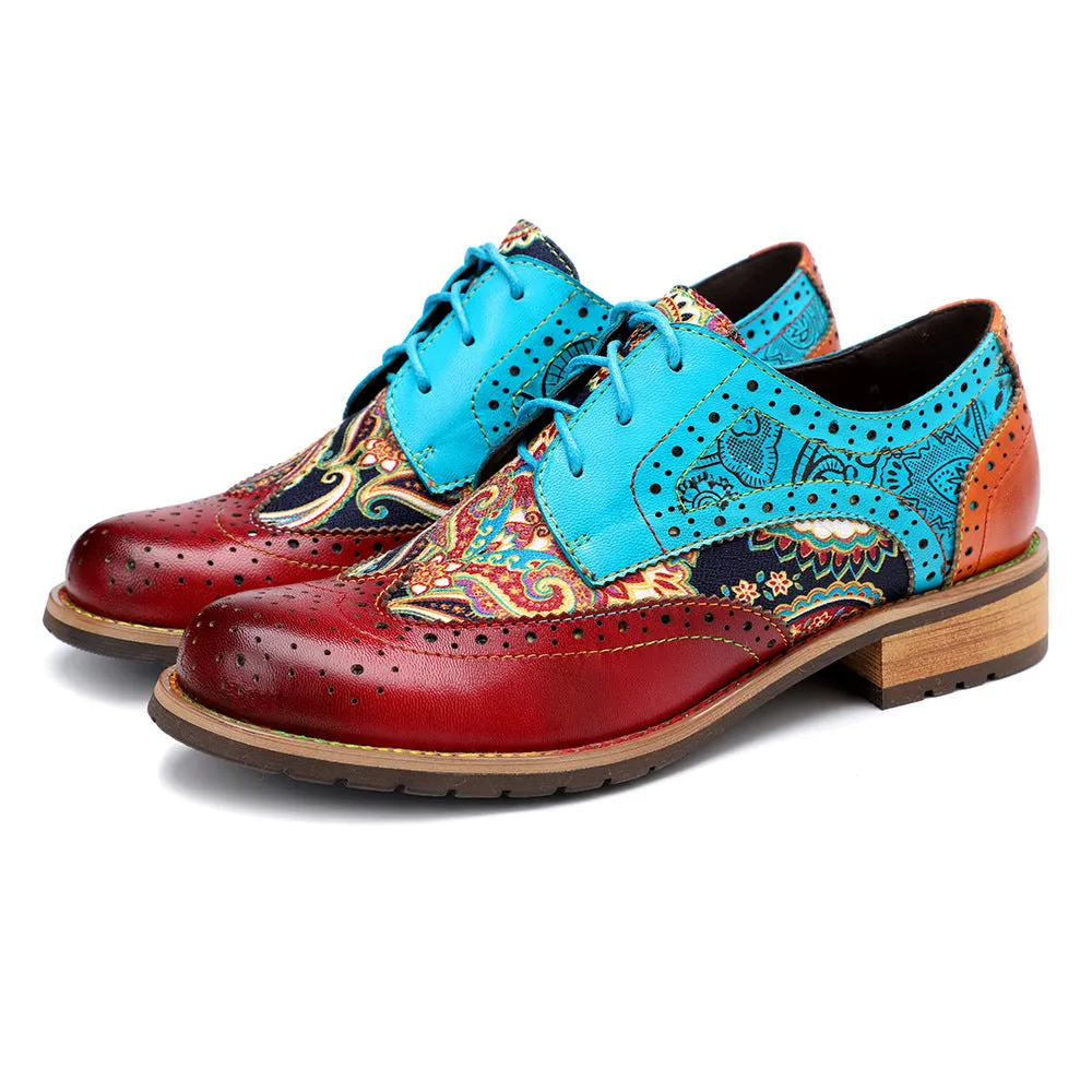 Bohemian Handmade Brogue Shoes sold by superladystar