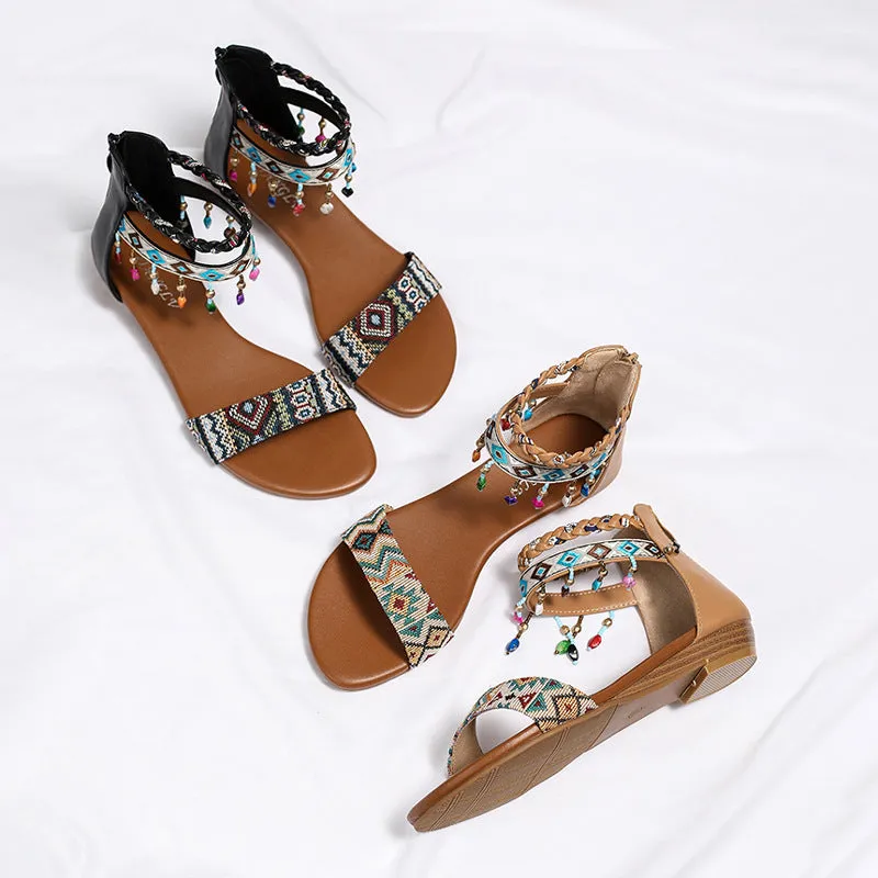 Summer Women's Bohemian Style Beaded Comfort Vacation Sandals sold by superladystar product image thumbnail 2