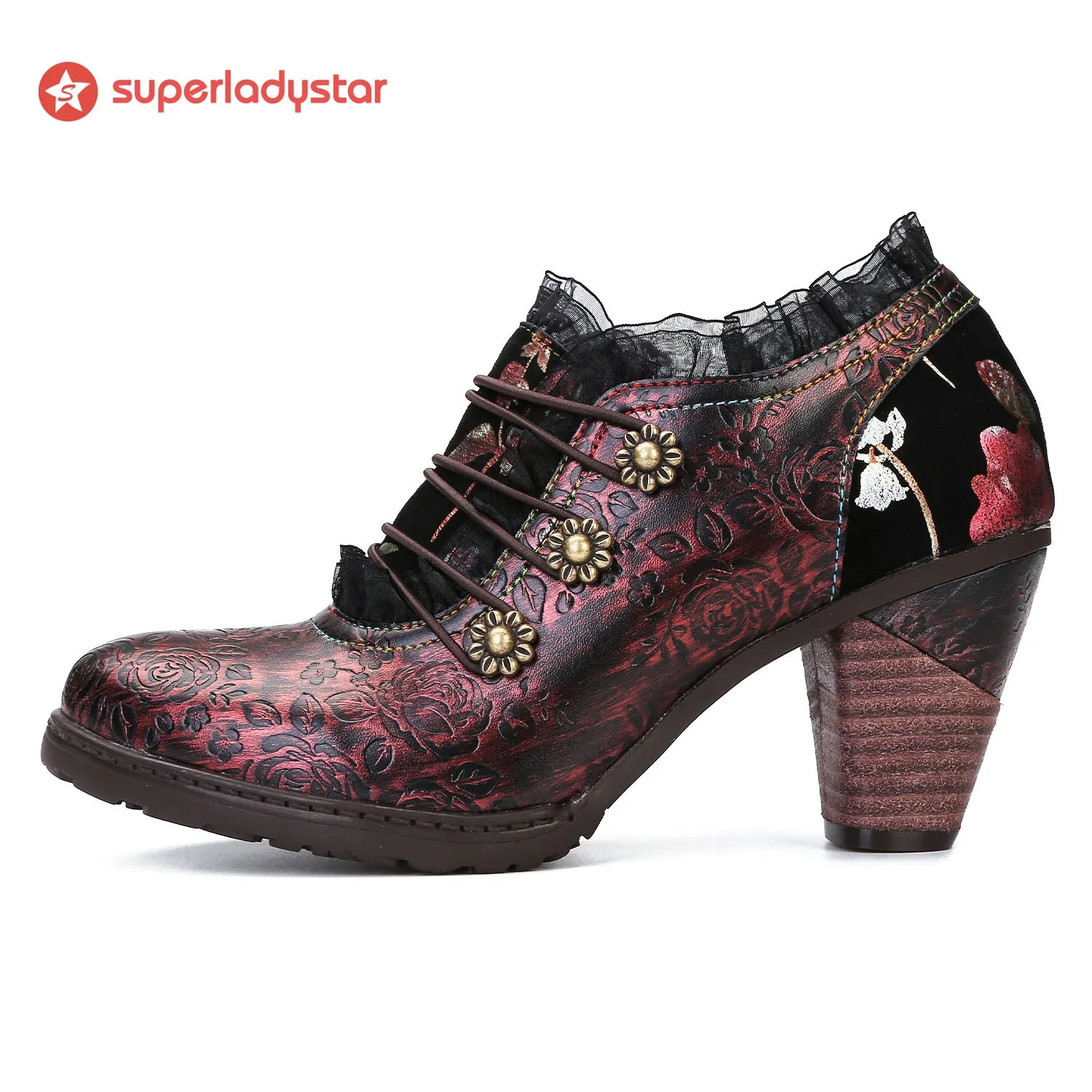 Retro Handmade Lace Classic Pumps sold by superladystar product image thumbnail 3