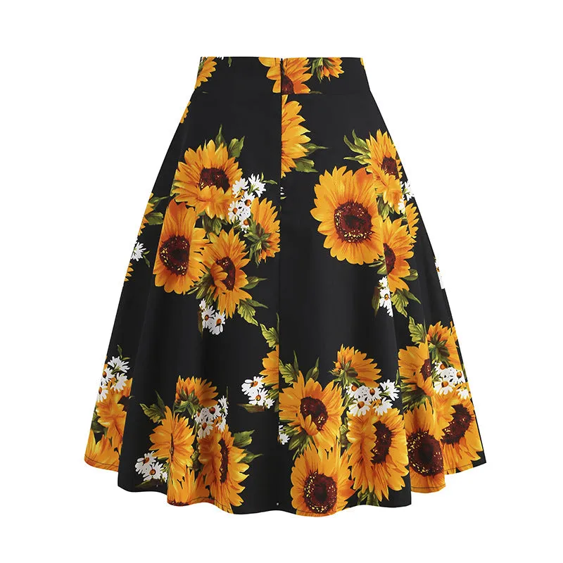 Vintage Printed Elegant Midi Skirt sold by superladystar product image thumbnail 2