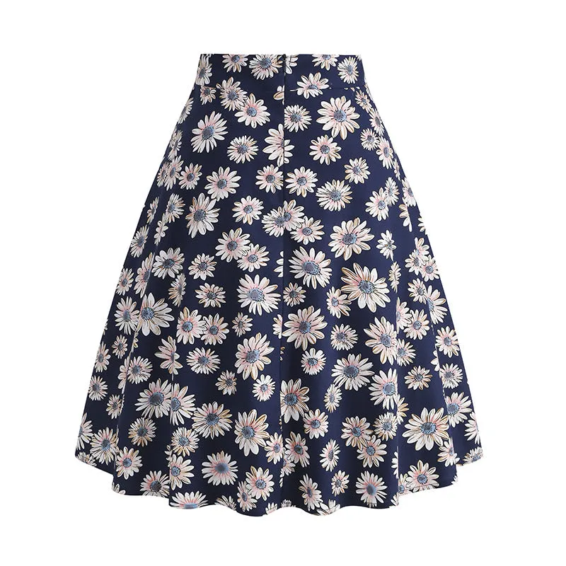 Vintage Printed Elegant Midi Skirt sold by superladystar product image thumbnail 3