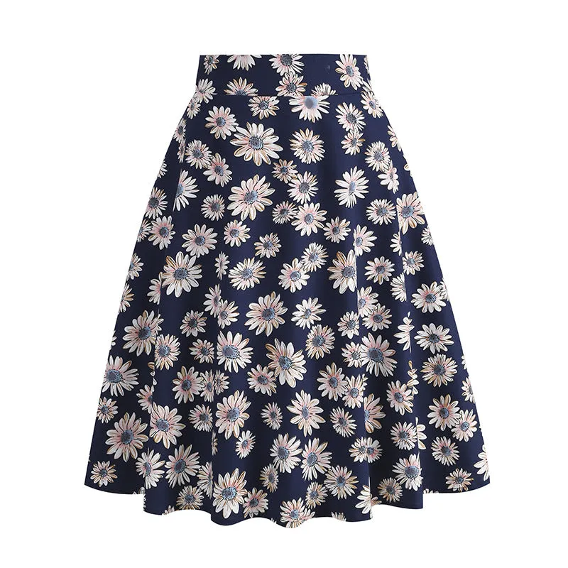 Vintage Printed Elegant Midi Skirt sold by superladystar product image thumbnail 4