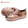 Hand-polished Comfortable Flat Shoes sold by superladystar