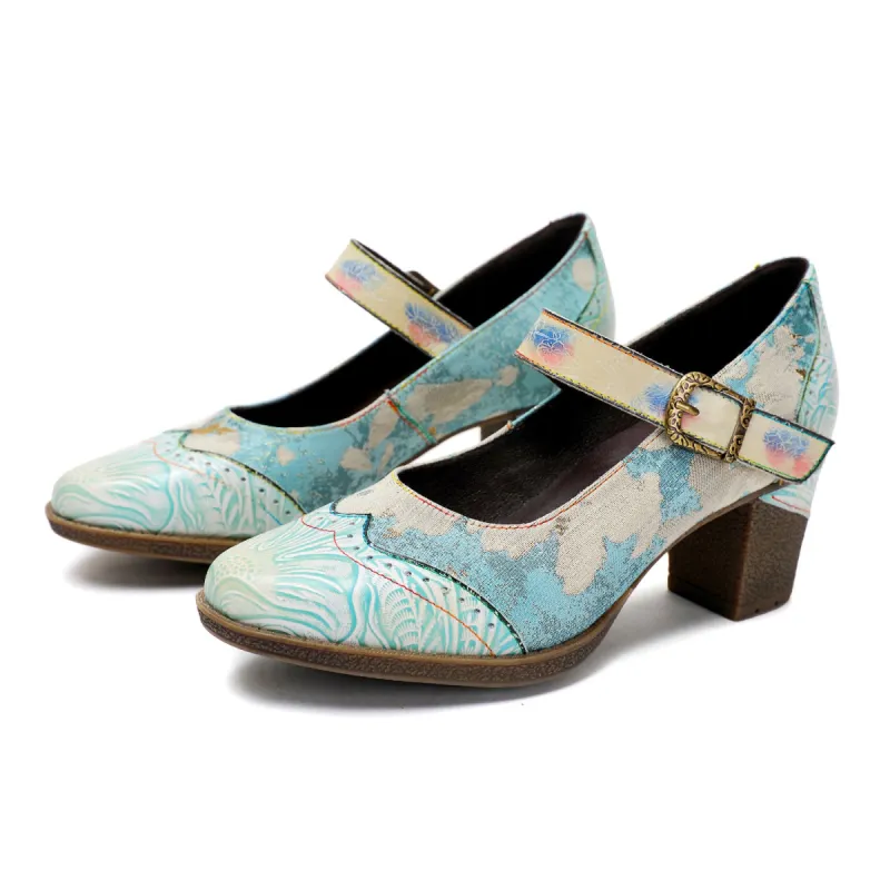 Vintage Handmade Blue Planet Artistic Pump sold by superladystar