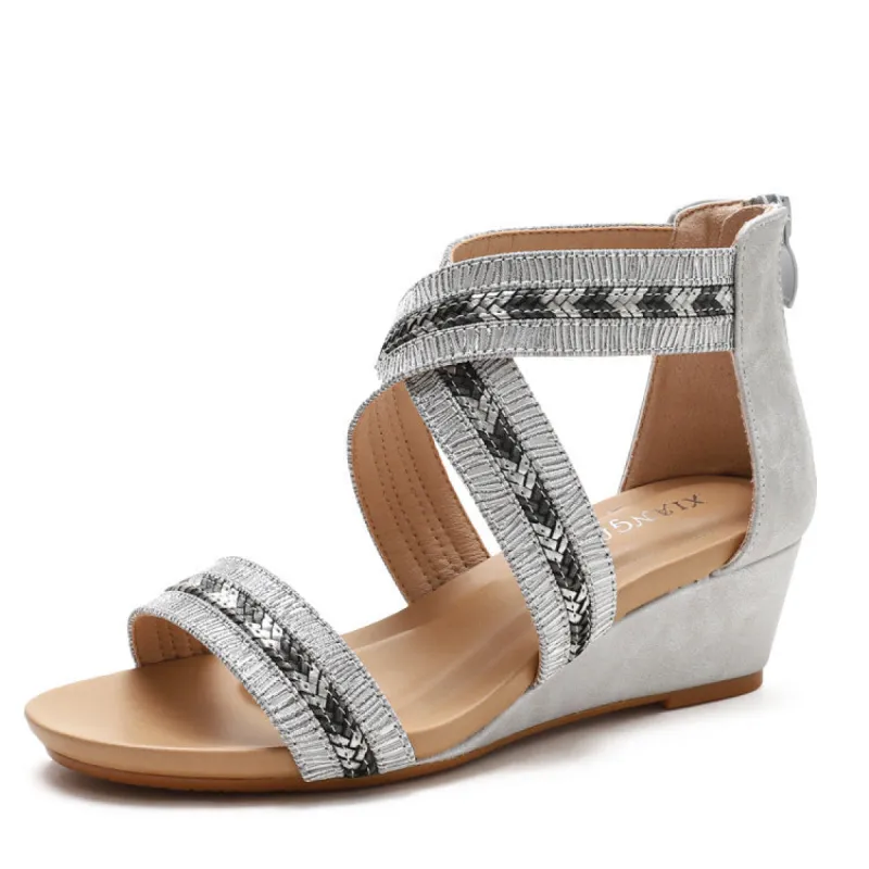Anti-slip Open-toe Wedge Sandals sold by superladystar