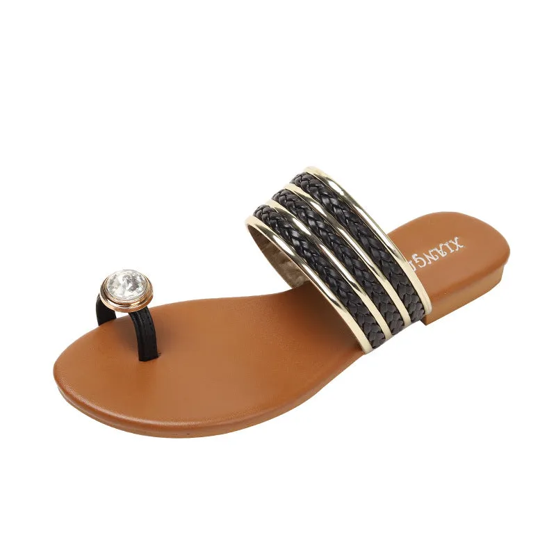 Bohemian Beach Versatile Flat Sandals sold by superladystar