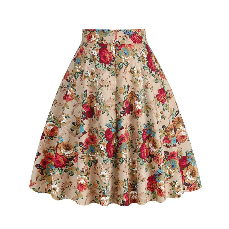Vintage Printed Elegant Midi Skirt sold by superladystar product image thumbnail 2