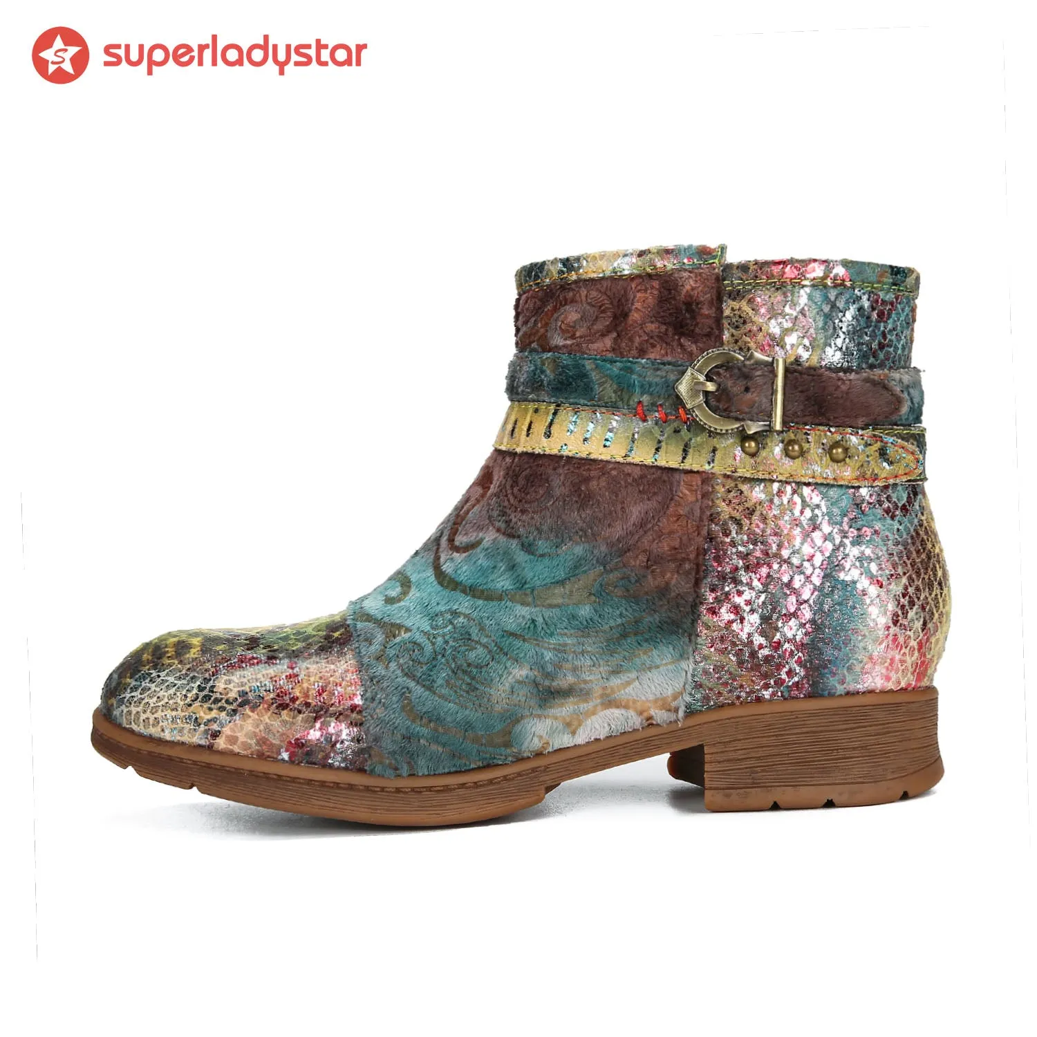 Vintage Handmade Luxe Art Decor Ankle Boots sold by superladystar product image thumbnail 5