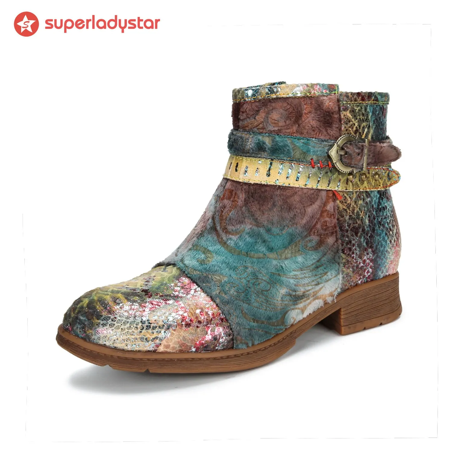 Vintage Handmade Luxe Art Decor Ankle Boots sold by superladystar product image thumbnail 4