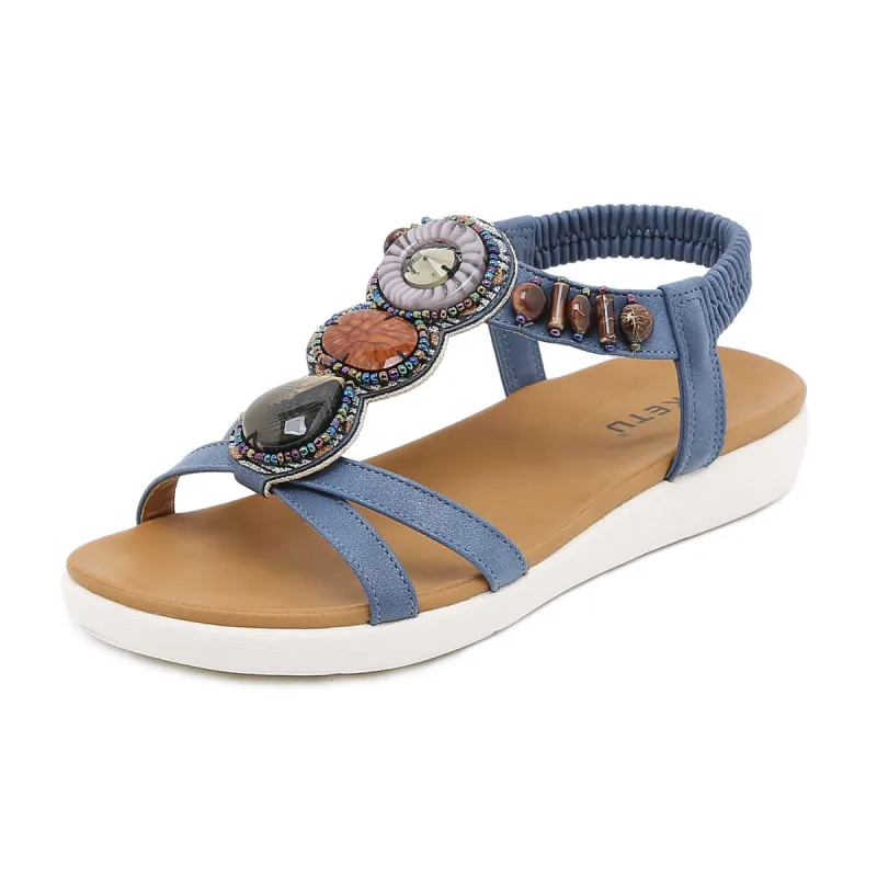 Bohemian Casual Flat Sandals sold by superladystar