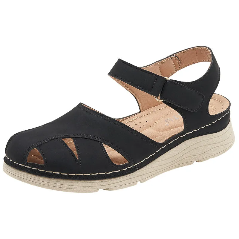 Comfortable Casual Peep Toe Hollow-out Platform Sandals sold by superladystar product image thumbnail 2