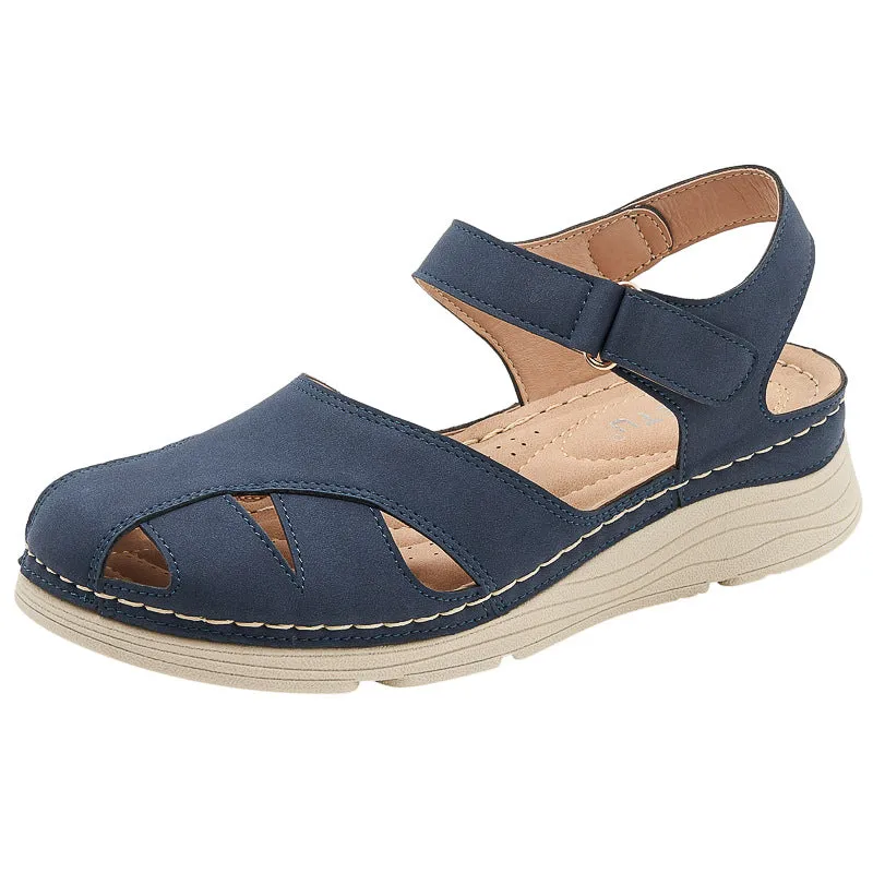 Comfortable Casual Peep Toe Hollow-out Platform Sandals sold by superladystar product image thumbnail 3
