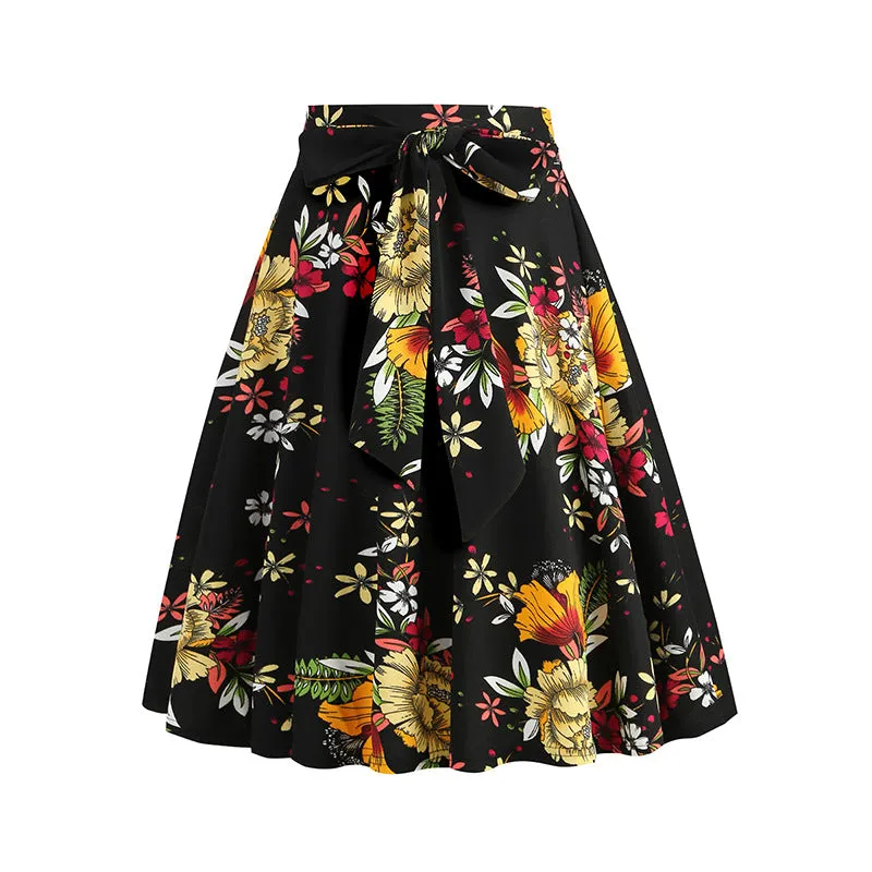 Vintage Printed Elegant Midi Skirt sold by superladystar product image thumbnail 3