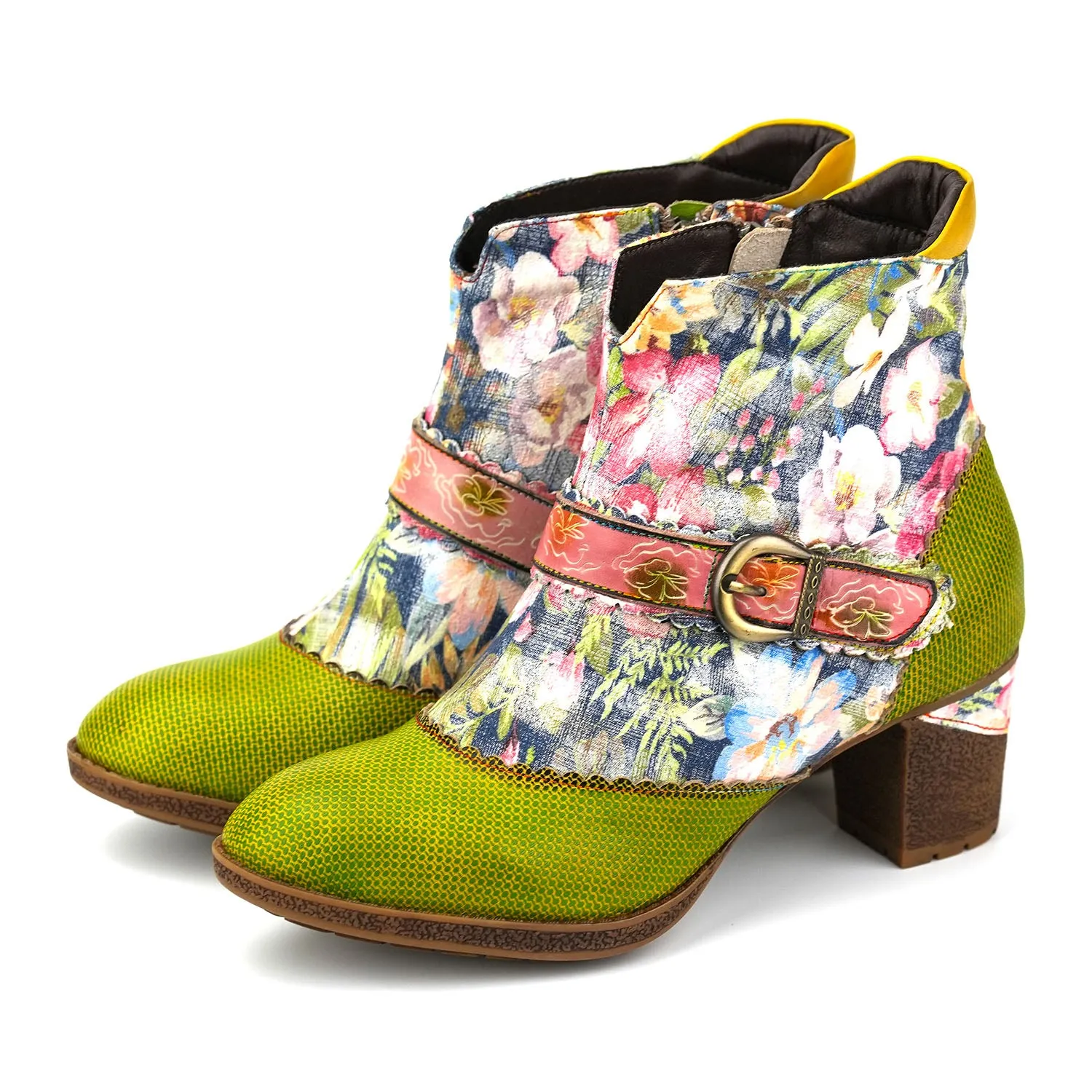 Vintage Handmade Bloom Cute Ankle Boots sold by superladystar