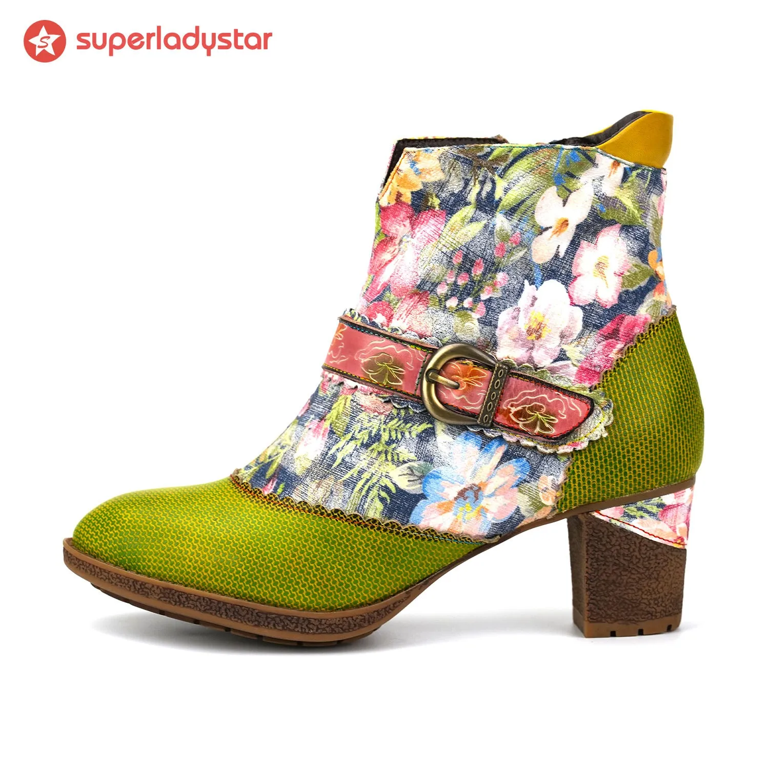 Vintage Handmade Bloom Cute Ankle Boots sold by superladystar product image thumbnail 5