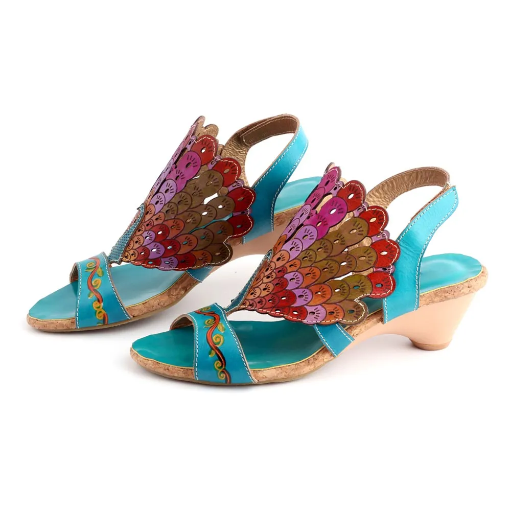 Hand made peacock tail with retro sandals sold by superladystar product image thumbnail 3