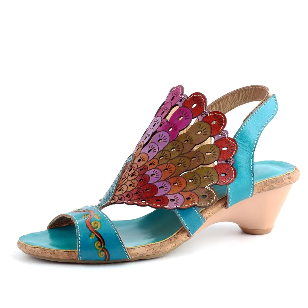 Hand made peacock tail with retro sandals sold by superladystar product image thumbnail 2