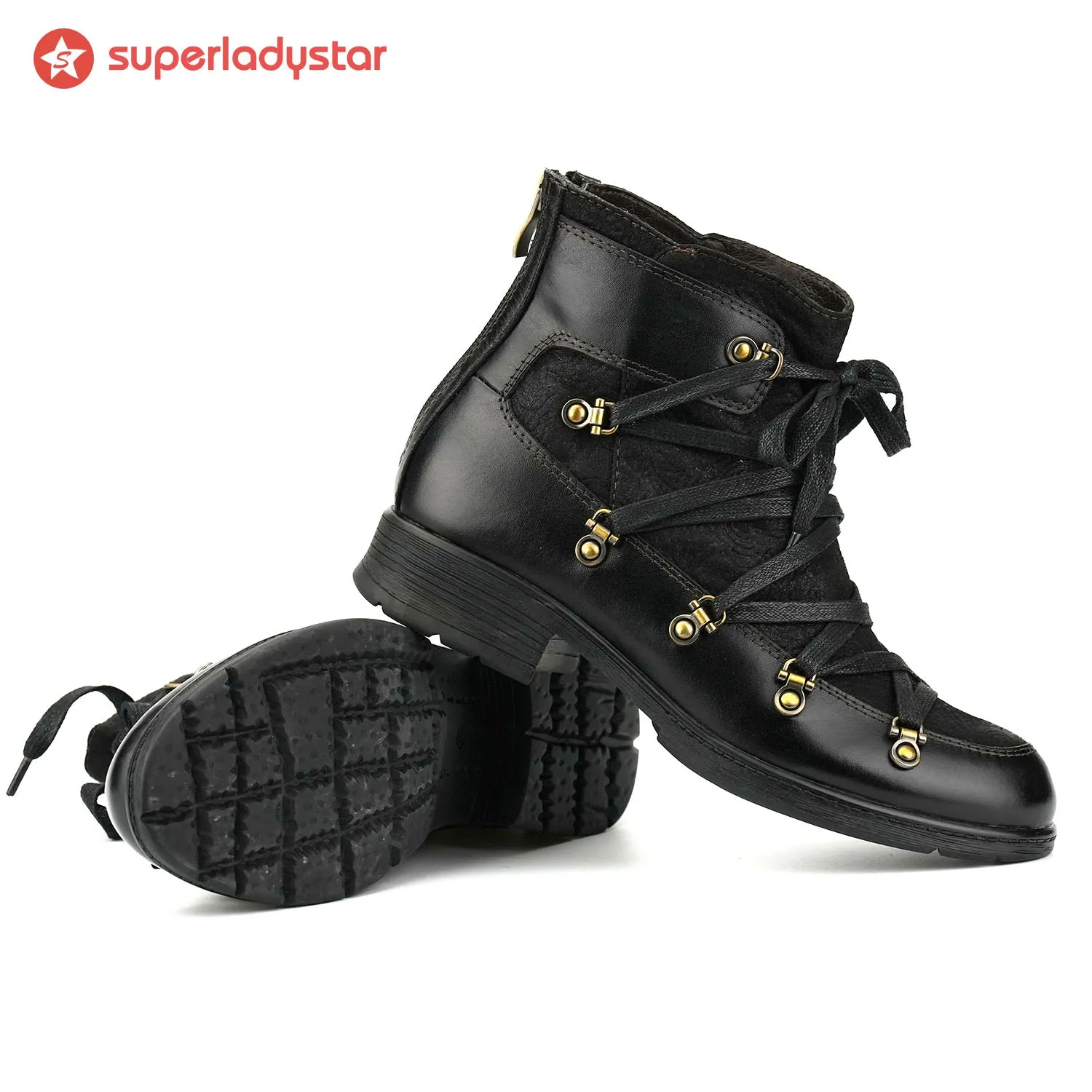 Handmade Women's Warm Leather Ankle Boots sold by superladystar product image thumbnail 2