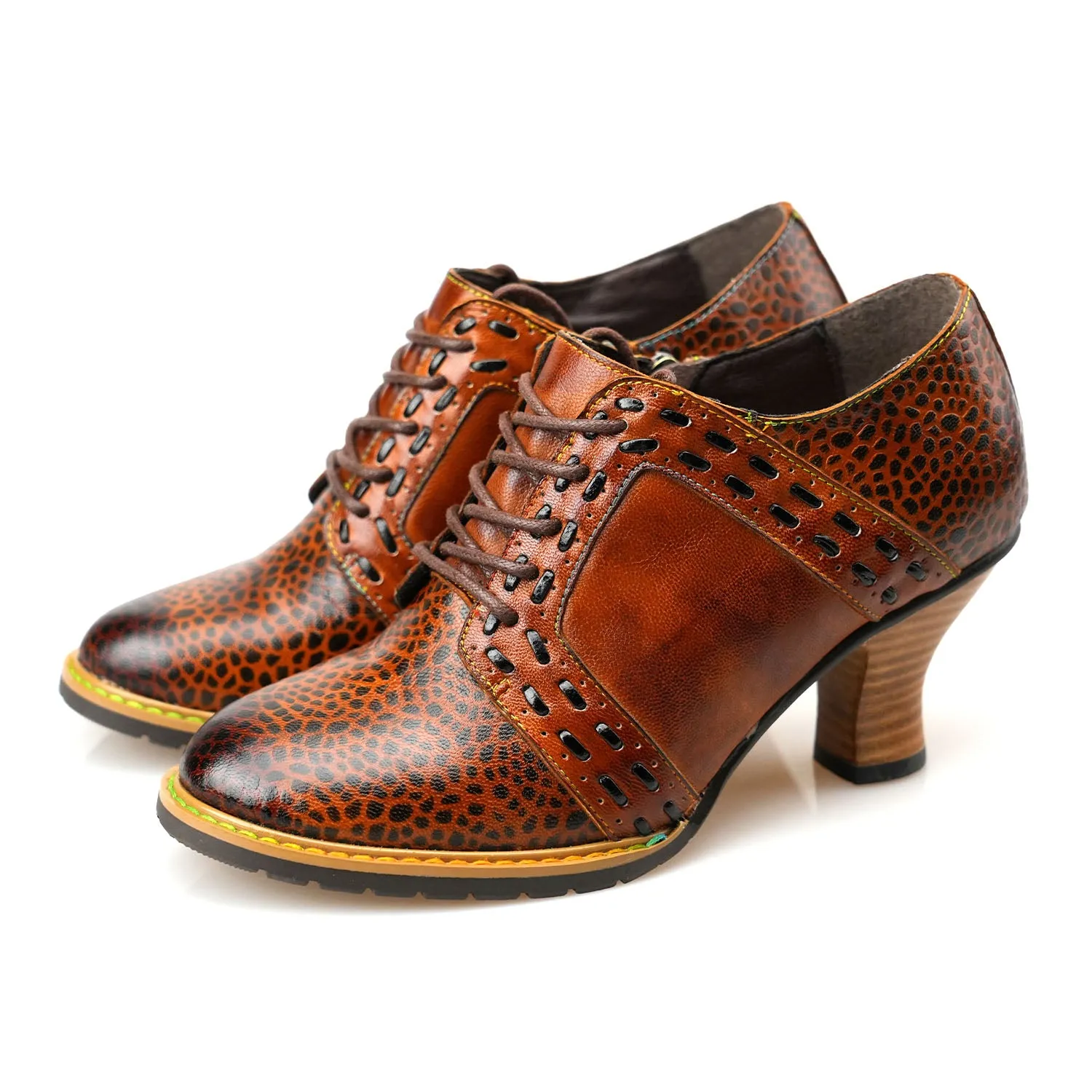 Handmade Vintage Elegance Leather Pumps sold by superladystar