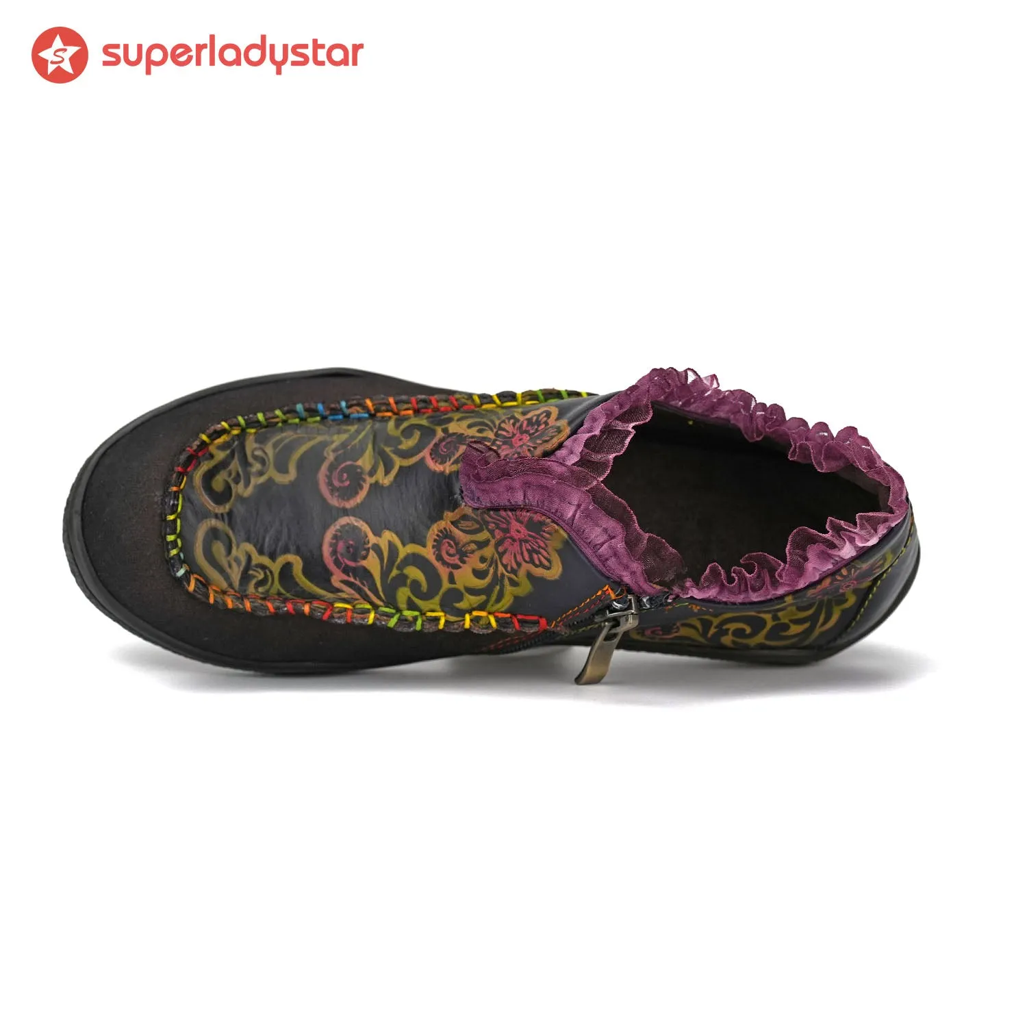 Vintage Hand-made Lace Flat Shoes sold by superladystar product image thumbnail 2