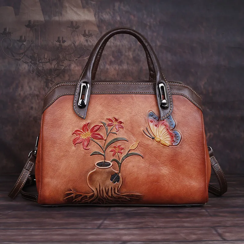 Classy Retro Floral Embossed Crossbody Bag sold by superladystar product image thumbnail 2