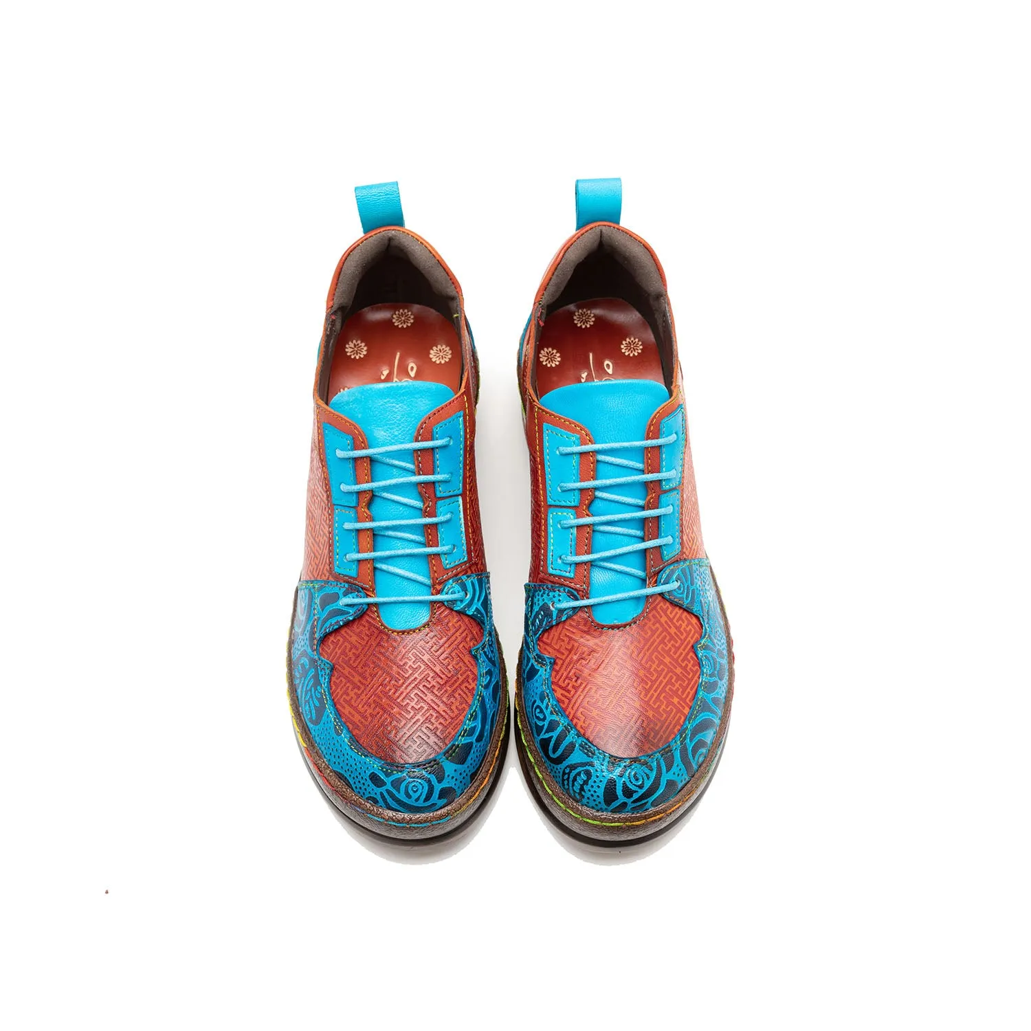 Handmade Leather Embossed Flat Shoes sold by superladystar product image thumbnail 4