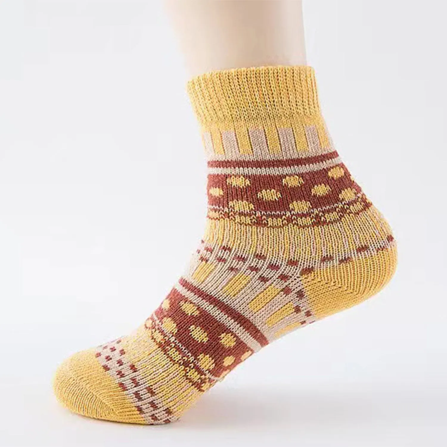 Thick Warm Wool Dot Ethnic Socks sold by superladystar product image thumbnail 4