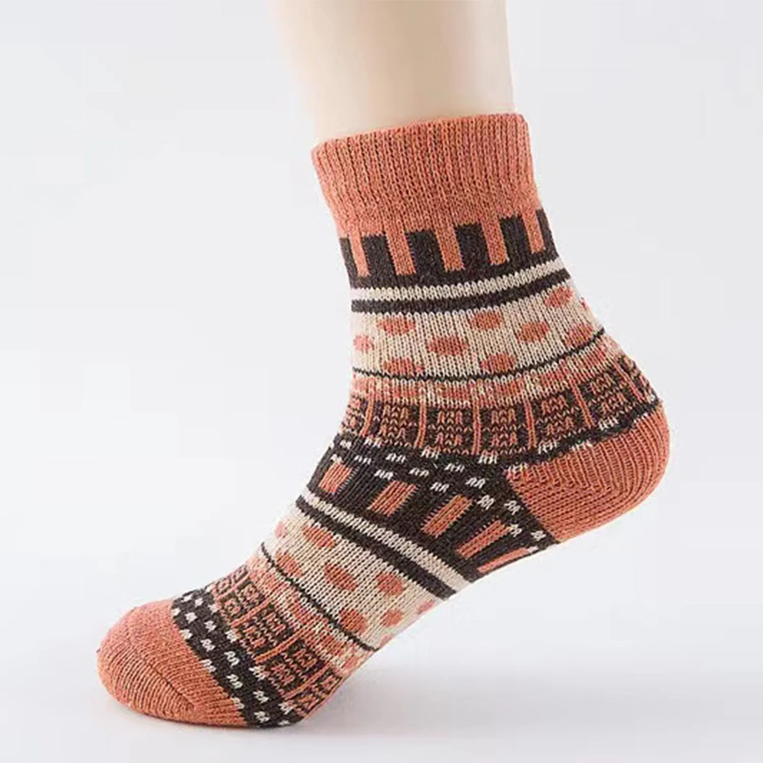 Thick Warm Wool Dot Ethnic Socks sold by superladystar product image thumbnail 5