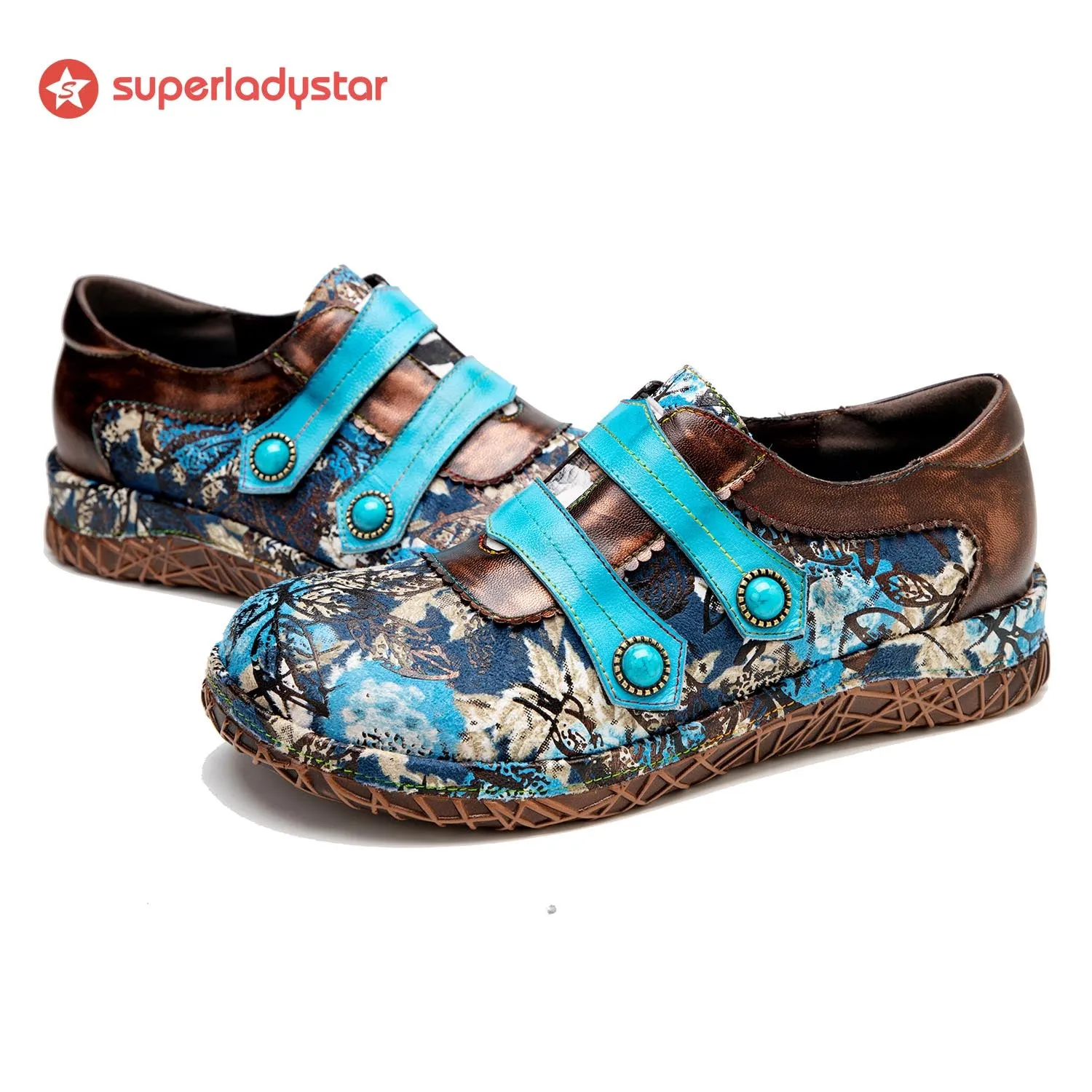 Hand-painted Comfy Casual Floral Flat Shoes sold by superladystar product image thumbnail 3