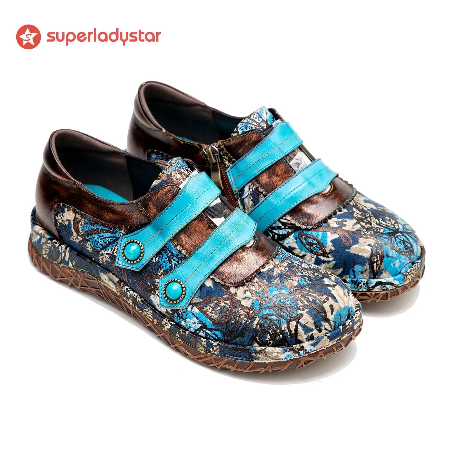 Hand-painted Comfy Casual Floral Flat Shoes sold by superladystar product image thumbnail 5
