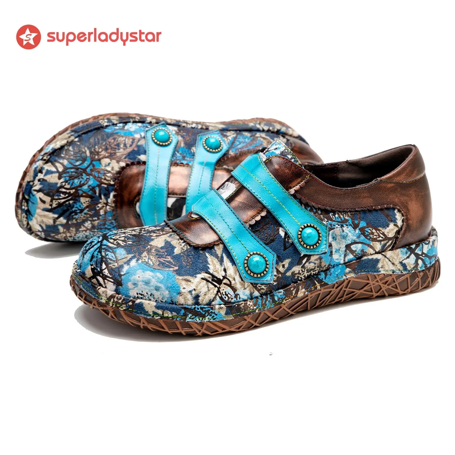 Hand-painted Comfy Casual Floral Flat Shoes sold by superladystar product image thumbnail 4
