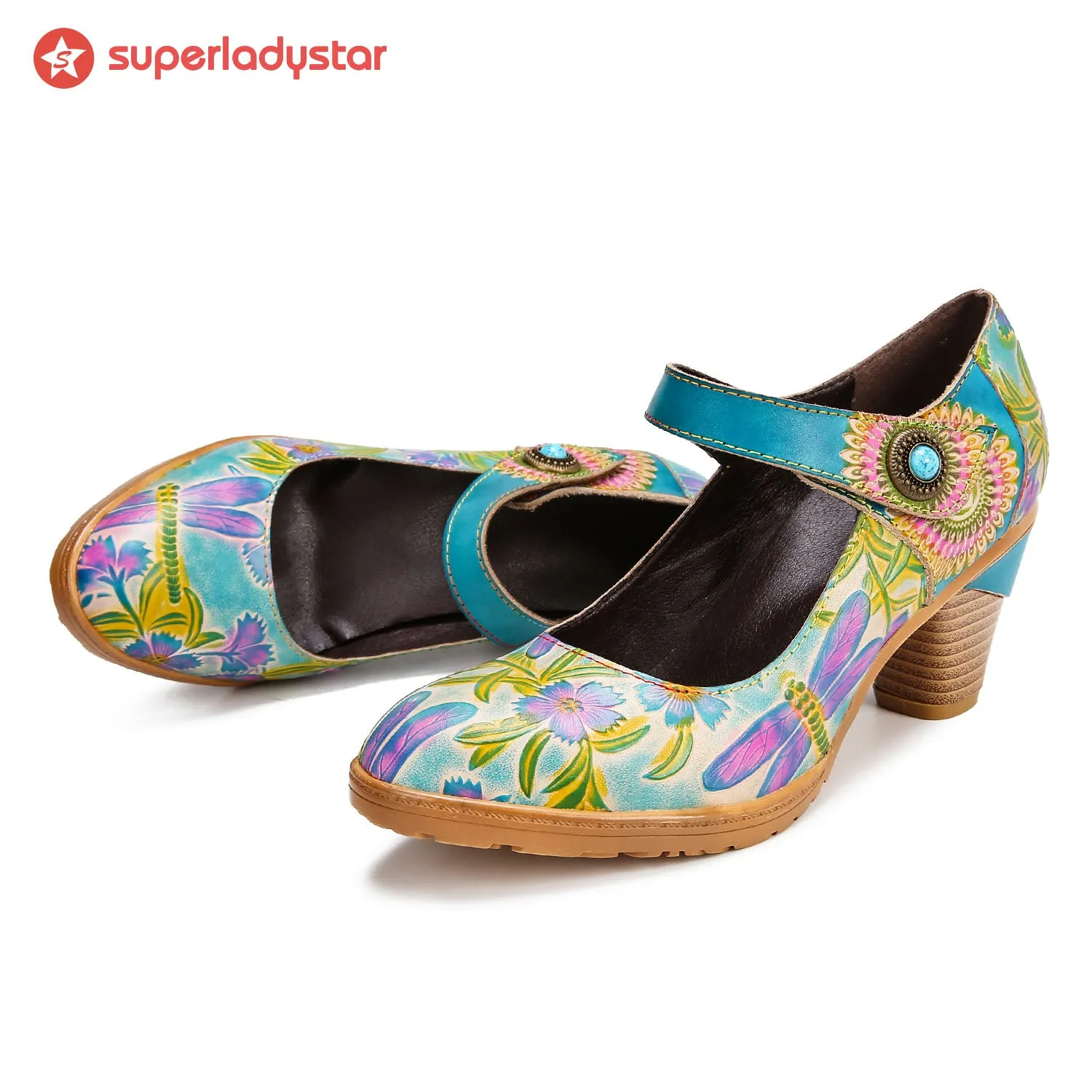 Vintage Hand-Painted Artistic Refreshing High Heels sold by superladystar product image thumbnail 3