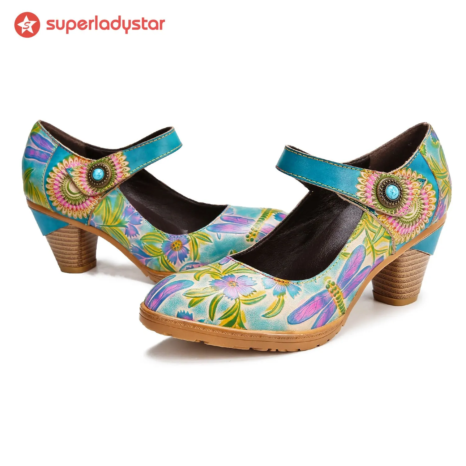 Vintage Hand-Painted Artistic Refreshing High Heels sold by superladystar product image thumbnail 2