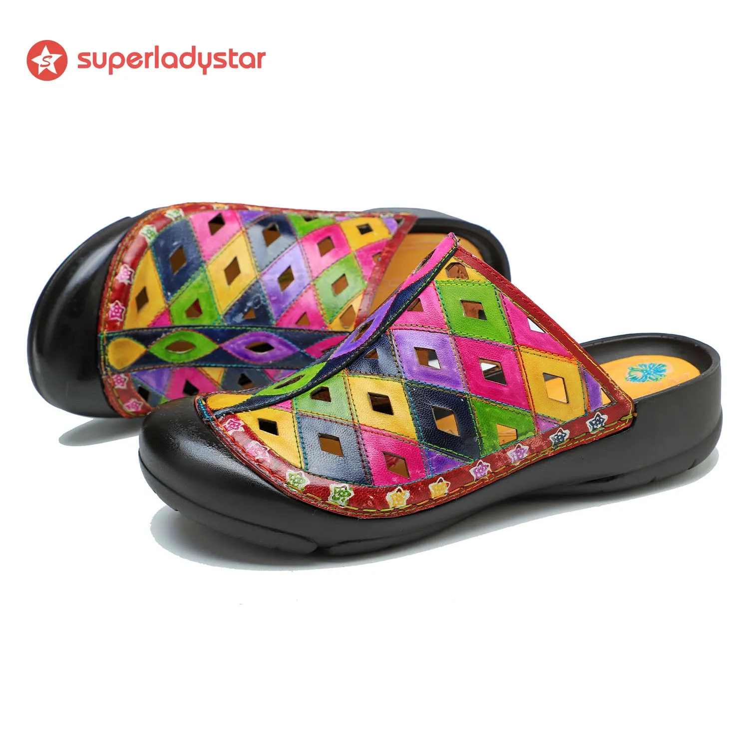 Vintage Handmade Printed Colorful Sandals sold by superladystar product image thumbnail 3