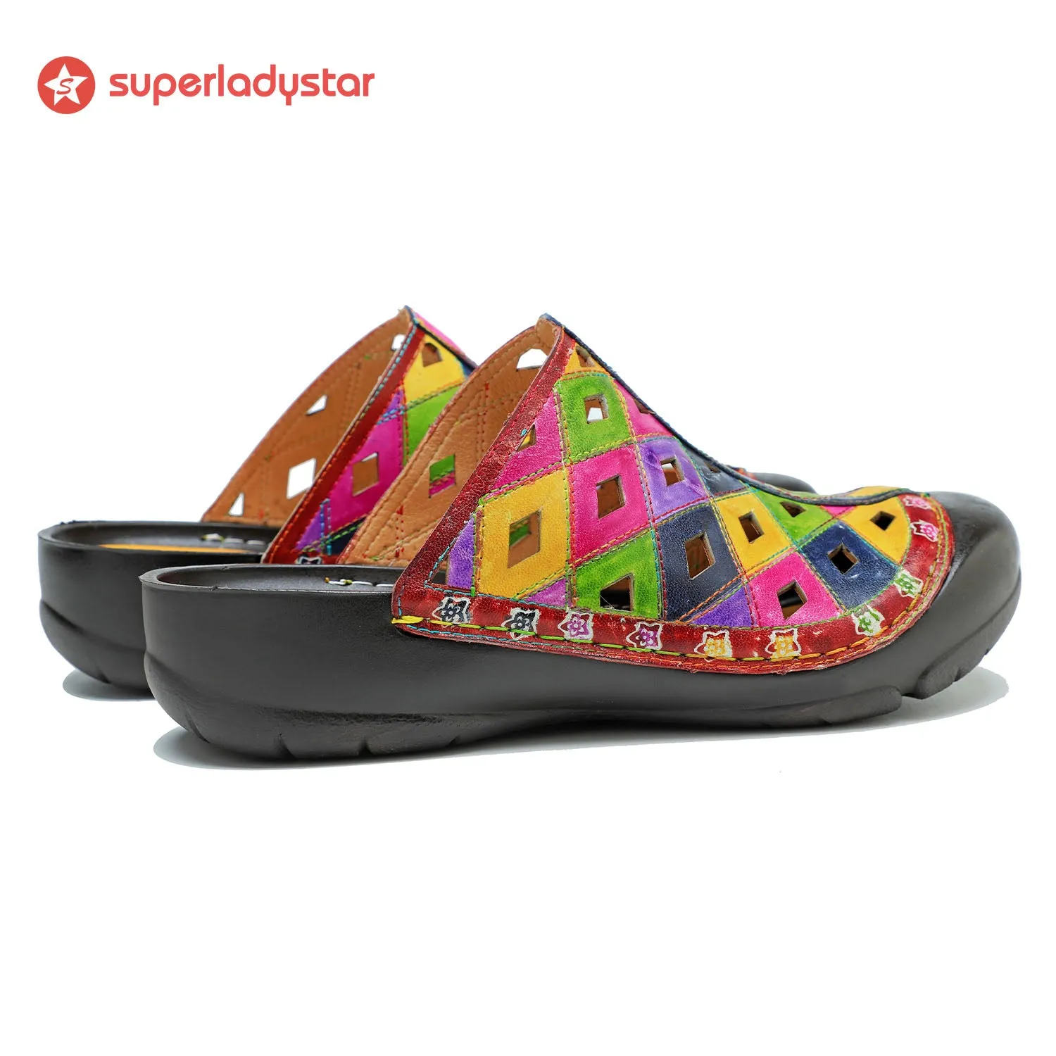 Vintage Handmade Printed Colorful Sandals sold by superladystar product image thumbnail 5