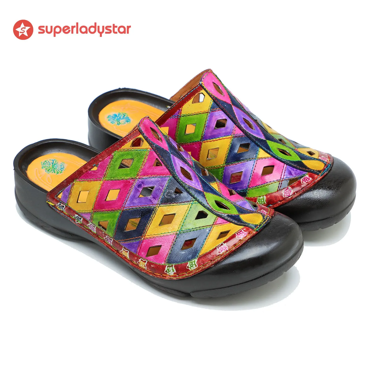 Vintage Handmade Printed Colorful Sandals sold by superladystar product image thumbnail 4