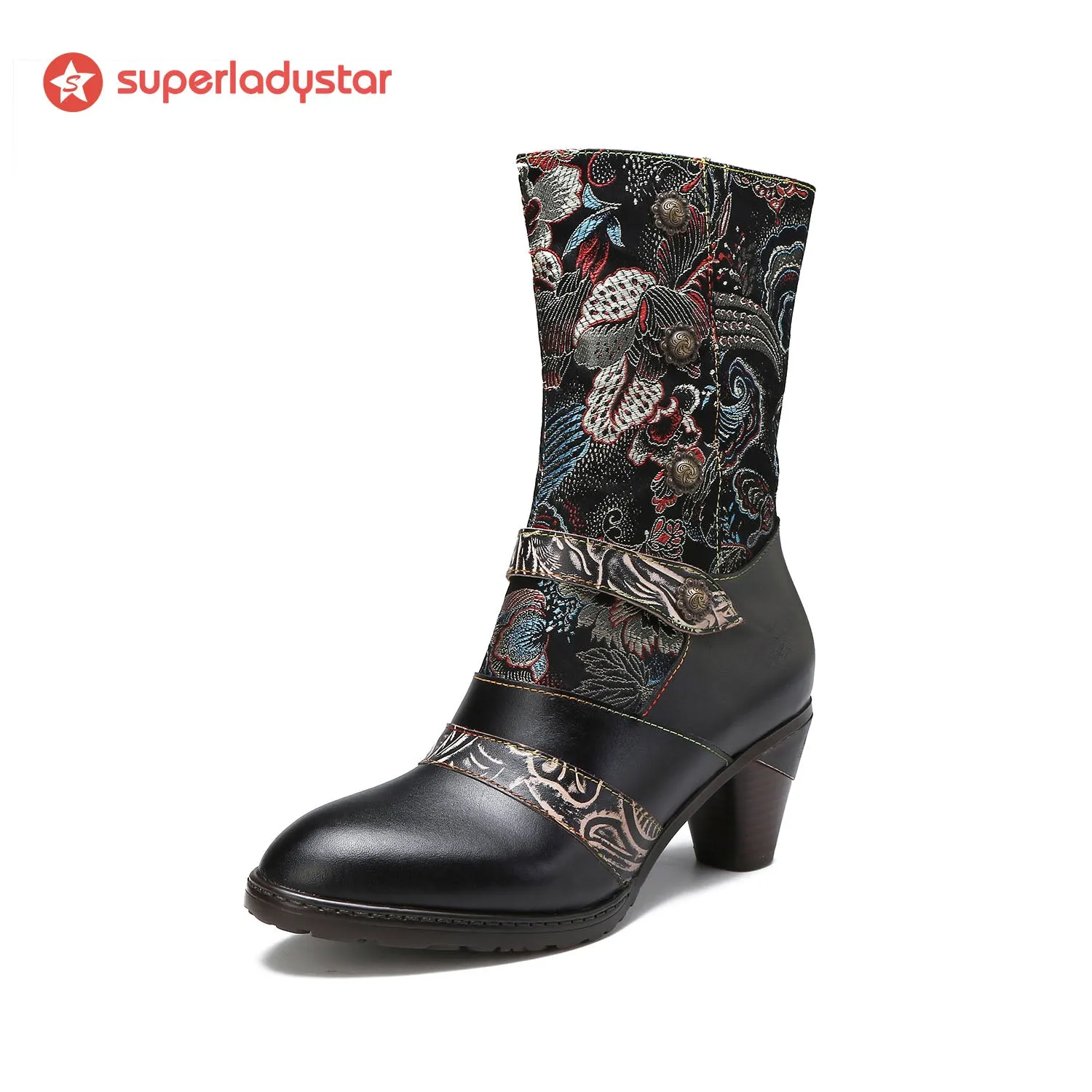 Embossed Real Leather Comfy Boots sold by superladystar product image thumbnail 4