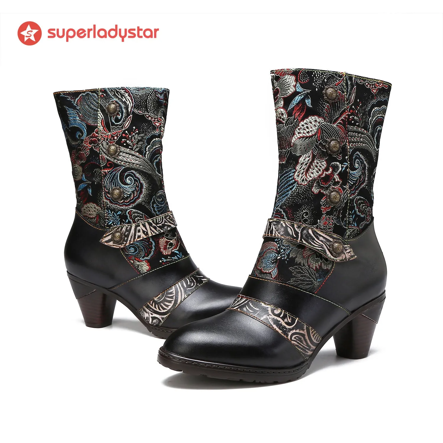 Embossed Real Leather Comfy Boots sold by superladystar product image thumbnail 2